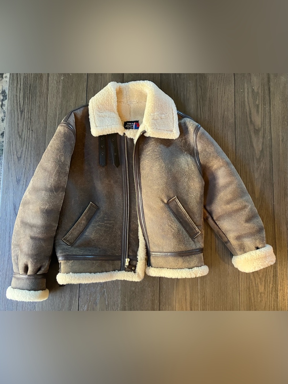 Schott NYC Classic B-3 Sheepskin Leather Bomber Jacket - Picture 2 of 16